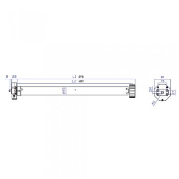 Motoriduttore con Sblocco Manuale – 30 Nm | 60 kg Motoriduttore con Sblocco Manuale – 30 Nm | 60 kg