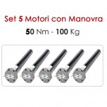 Set 5 Motori con Manovra Tende da Sole – 50 Nm | 100 kg