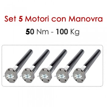 Set 5 Motori con Manovra Tende da Sole – 50 Nm | 100 kg