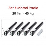 Set 5 Motori Radio Tende da Sole – 20 Nm | 40 kg