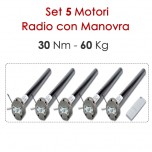 Set 5 Motori Radio con Manovra – 30 Nm | 60 kg