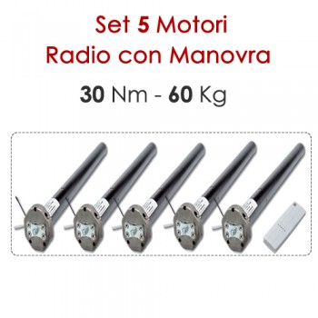 Set 5 Motori Radio con Manovra – 30 Nm | 60 kg