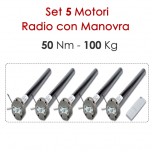 Set 5 Motori Radio con Manovra – 50 Nm | 100 kg