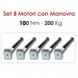 Set 5 Motori con Manovra Tende – 100 Nm | 200 kg