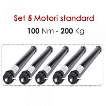 Motore Tubolare per Tende – 100 Nm | 200 kg – Versione Standard
