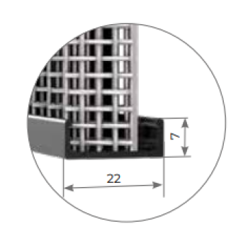 Zanzariera Plissettata 1 Anta – Ingombro 22 mm Zanzariera Plissettata 1 Anta – Ingombro 22 mm
