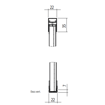 Zanzariera Plissettata 2 Ante – Ingombro 22 mm