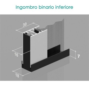 Zanzariera Slim 2 Ante – Ingombro 18 mm