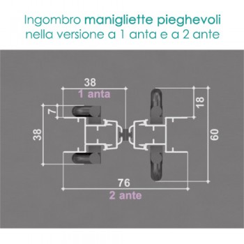Zanzariera Plissettata 2 Ante – Ingombro 28 mm