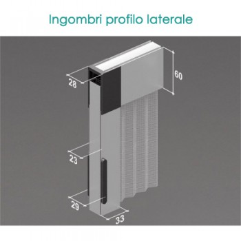 Zanzariera Plissettata 1 Anta – Ingombro 28 mm